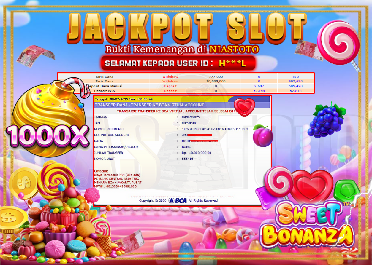 Bukti Jackpot Lunas NiasToto