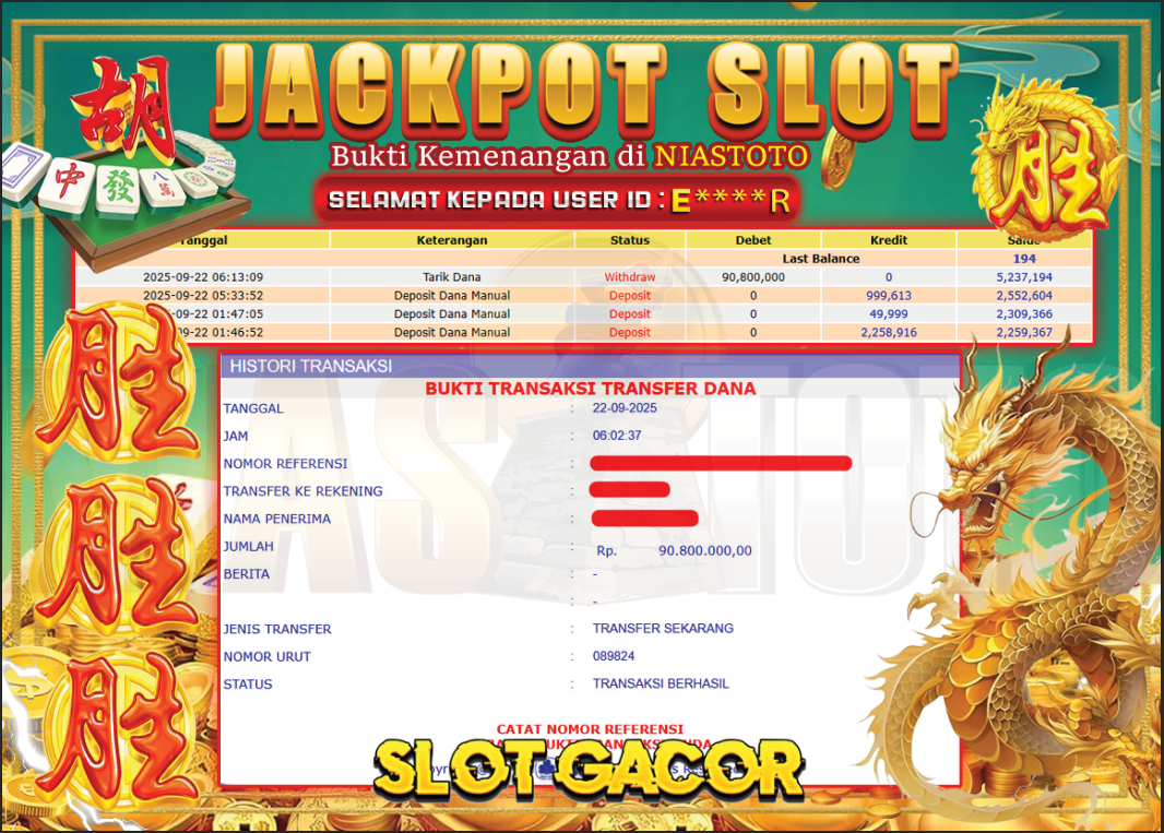 Bukti Jackpot Lunas NiasToto