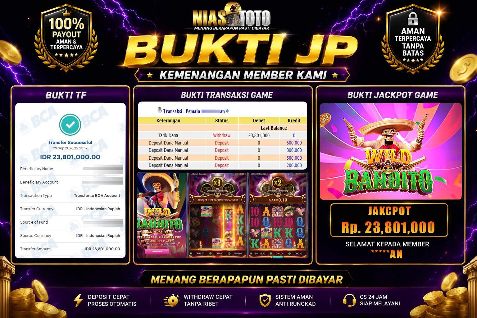 Bukti Jackpot Lunas NiasToto