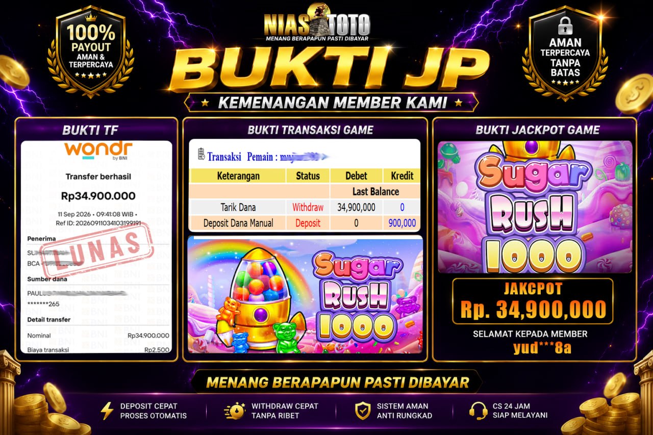 Bukti Jackpot Lunas NiasToto