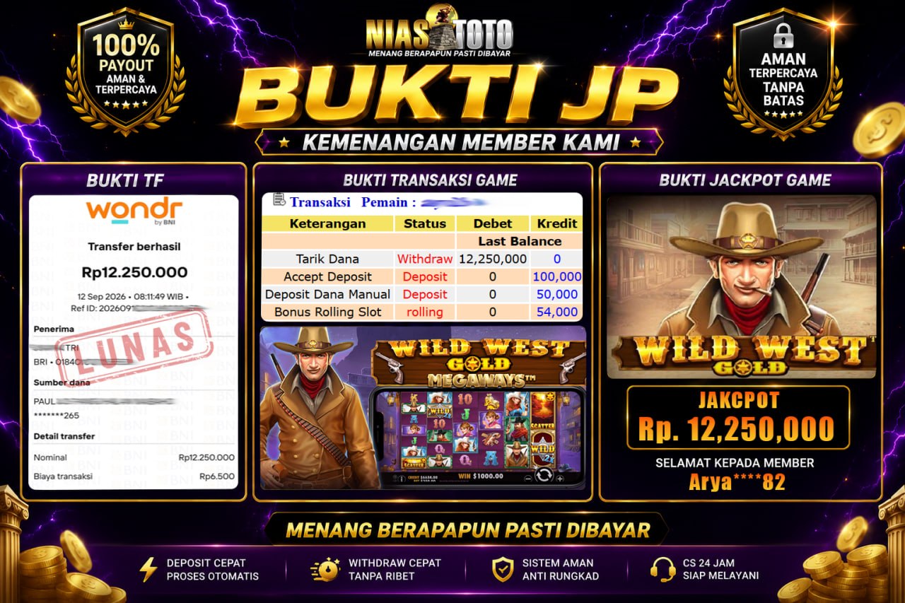Bukti Jackpot Lunas NiasToto